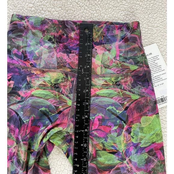 New Lululemon Wunder Train HR Tight 28" DICR Pink Purple Green Leggings Size 6 - Picture 8 of 13